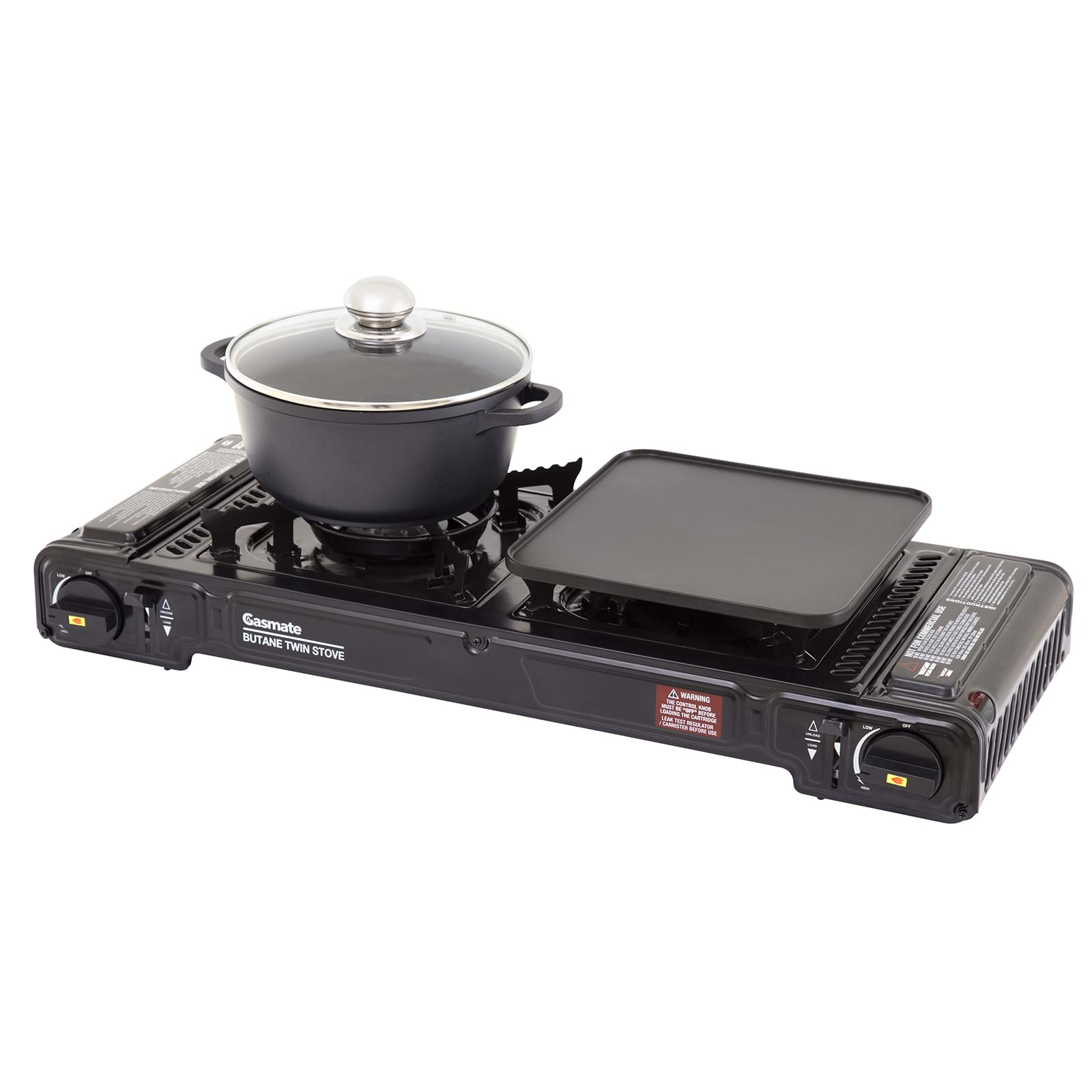 Butane Twin Stove with Hotplate & Pot Set CS601K1 Gasmate