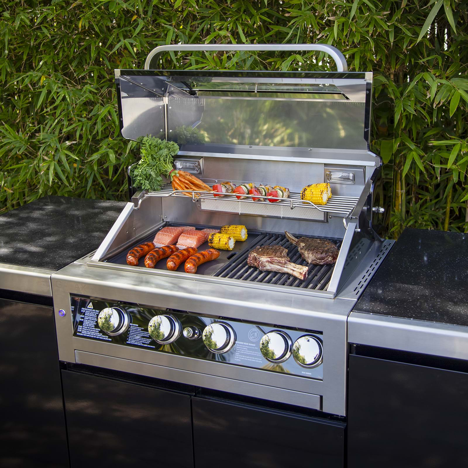 Galaxy Black 4 Burner BBQ BQ3039